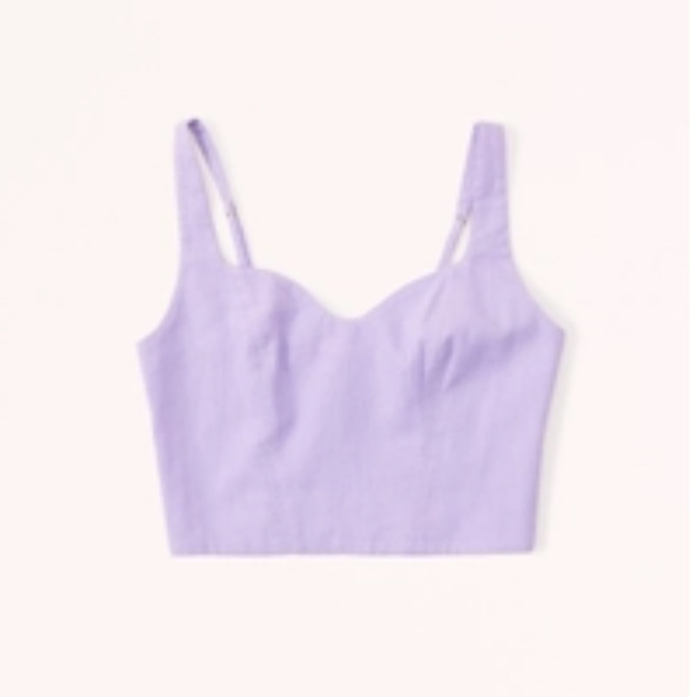 NWT Abercrombie Linen Blend Lavender Women's Top